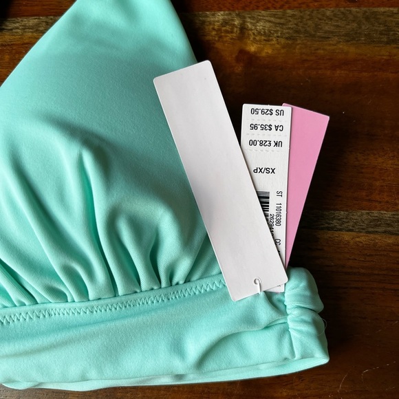 Victoria’s Secret Teal Green Triangle Halter Bikini Bra Swim Top - Picture 3 of 4